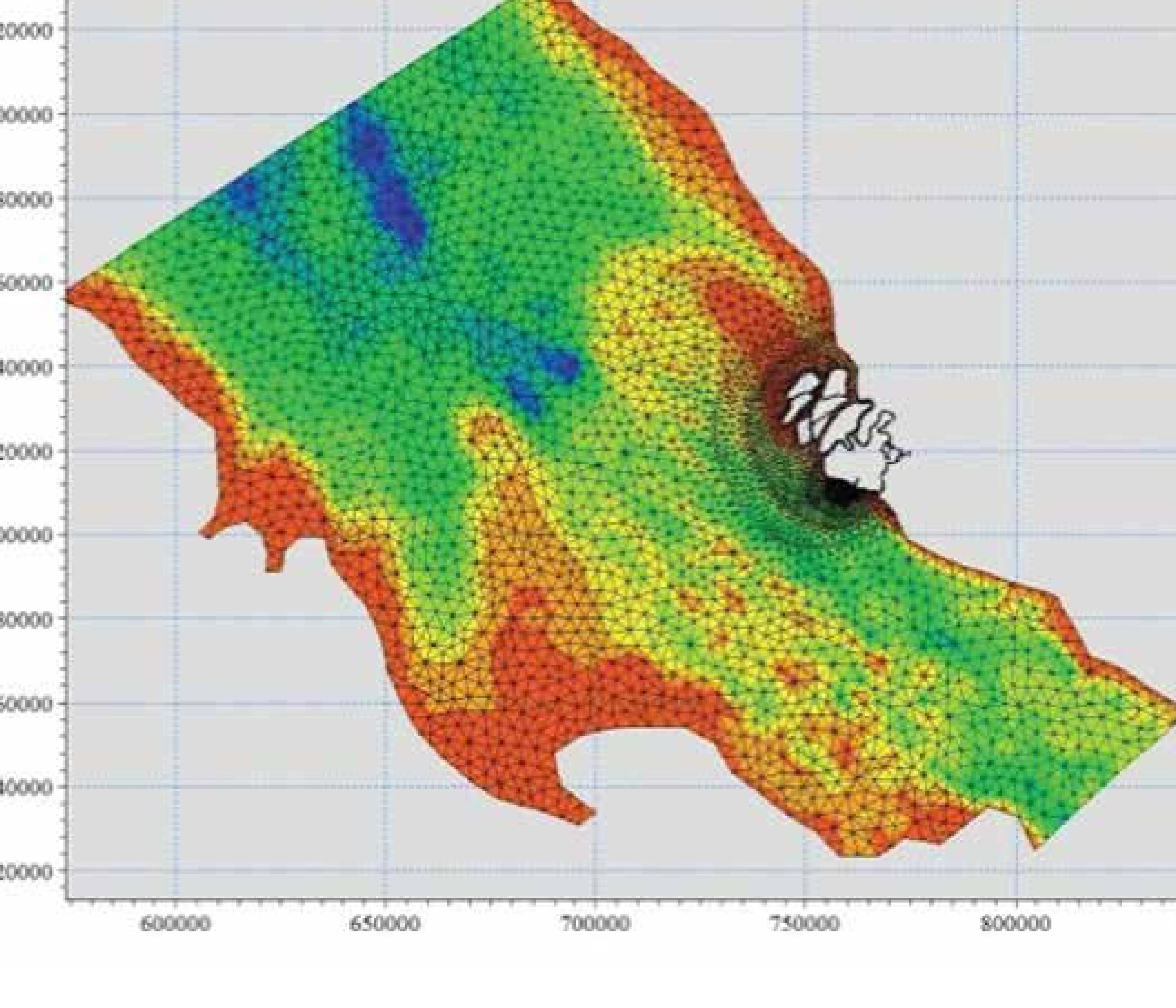 Hydrodynamic modelling output for water engineering