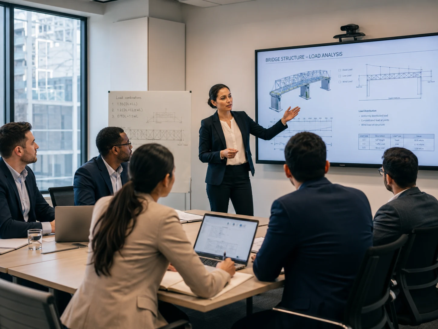 Professional engineering team in a collaborative technical learning environment